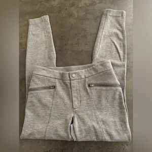ATHLETA Ponte Moto 2.0 Pants Zip Pockets Skinny Stretch Gray Women's 4